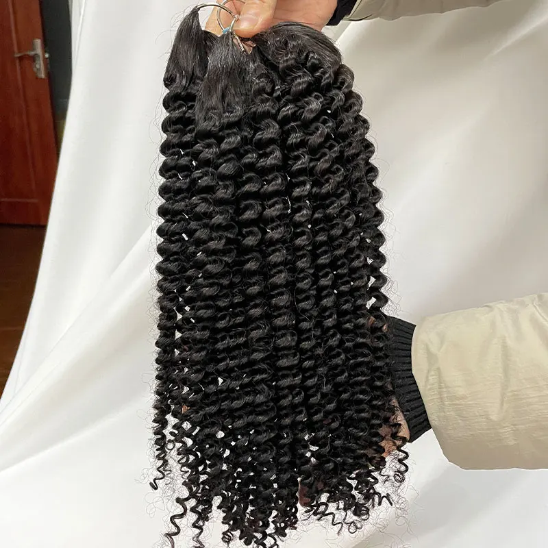 Kinky Curly Hair Extensions 100% Human Hair Long Straight Extensions Feather Line Kinky Straight200 PCs/Lot