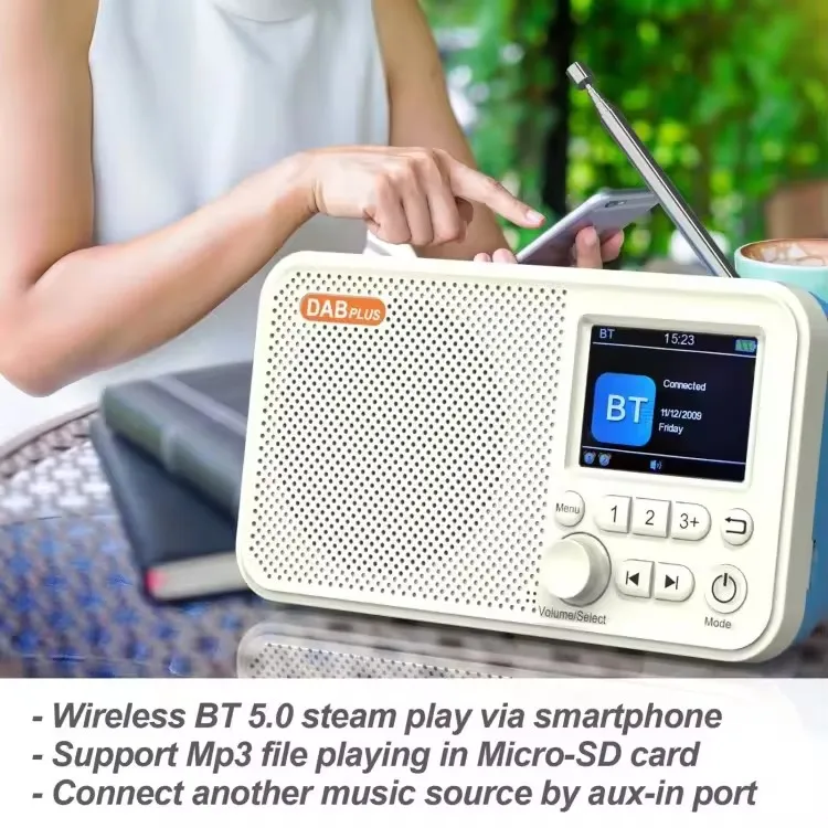 

Household Dab+/FM AM Radio Portable Digital Radio with LCD Screen TF Desktop MP3 Player Wireless Caixa De Som Bluetooth Speaker
