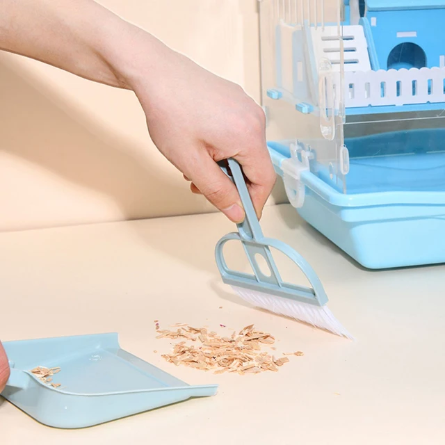 Mini Small Broom Set, Hamster Cleaning Tools, Broom Dustpan Set  Cleaning Shovel for Pet Cage Guinea Pig Toilet Rabbit Bedpan 6