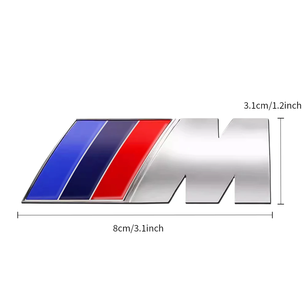 3D 금속 자동차 전면 그릴 배지, 바디 트렁크 장식 엠블럼, 자동차 개조 액세서리, M BMW E90 E92 E93 F20 F21 F30 F31 F32