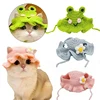 Cat Hat  Hand-made Elastic Woven Cap Pet Hat Puppy Kitten Headwear Knitted Hat Party Photo Shoot Props Decoration Cat Accessorie