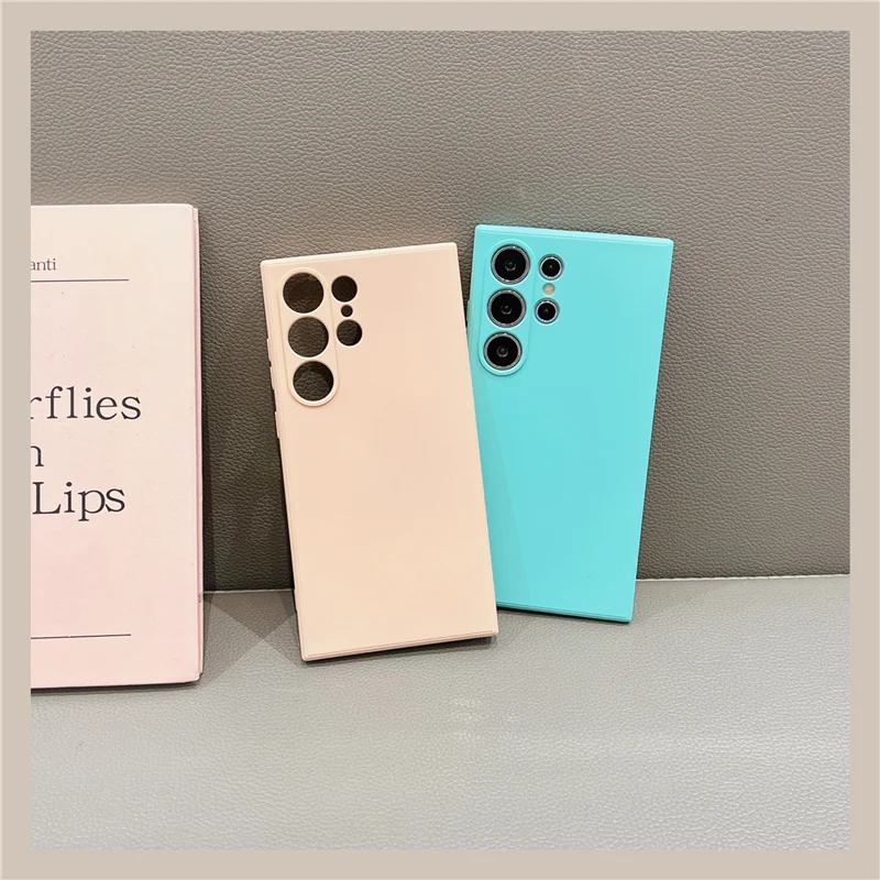 Premium Liquid Silicone Shockproof Phone Case with Soft Square Frame Design