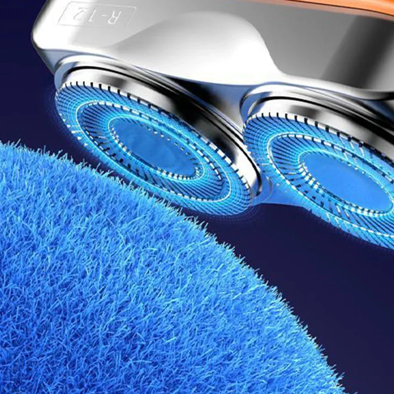 Mini Men Electric Shaver Dual Head Waterproof Type-C Rechargeable Shaver Travel Rotary Razor Portable Hair Beard Trimmer Tool