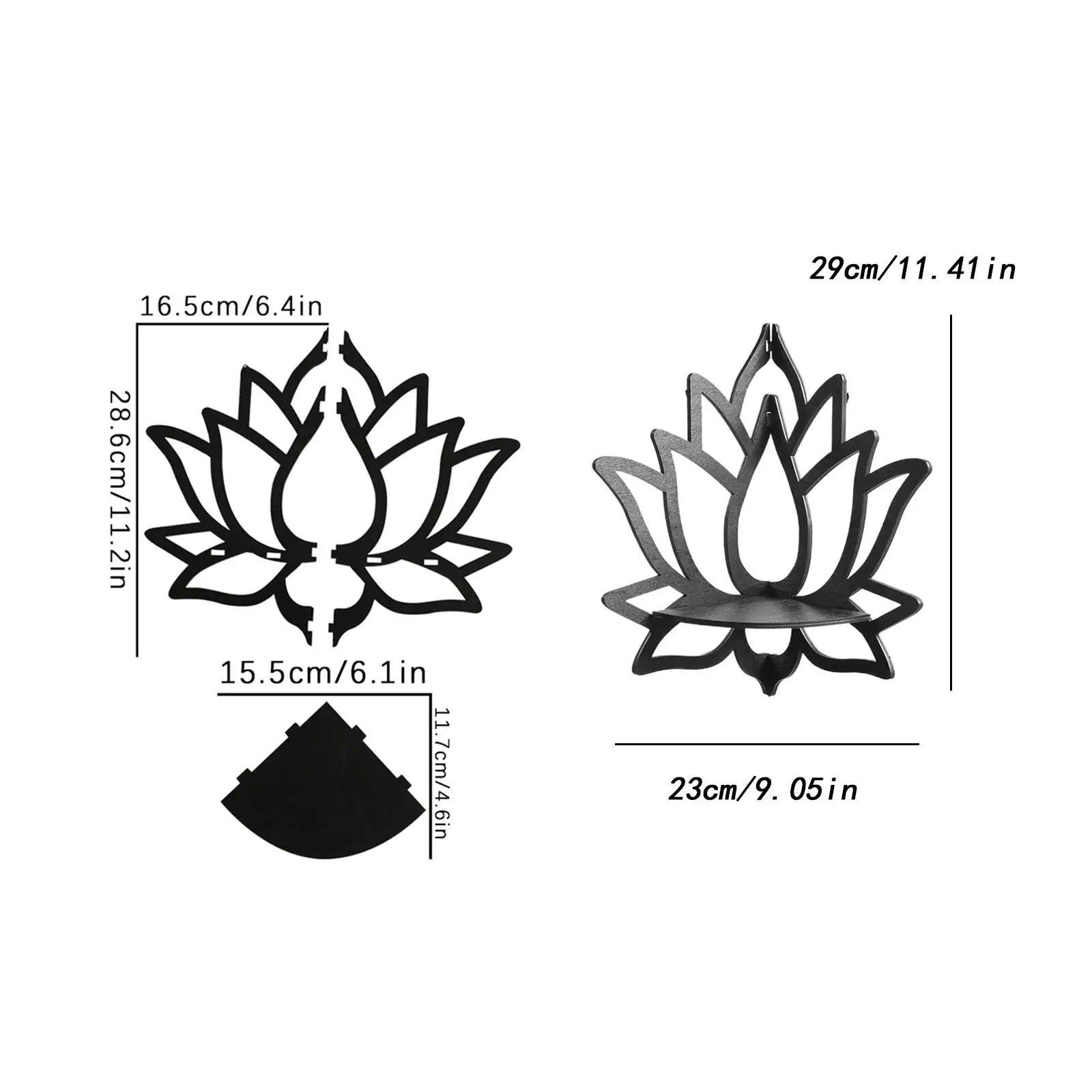 Floating Corner Shelf Display Aesthetic Spiritual Lotus Flower Corner Shelf for Bedroom Wall Decor Storage Home Kitchen Bathroom