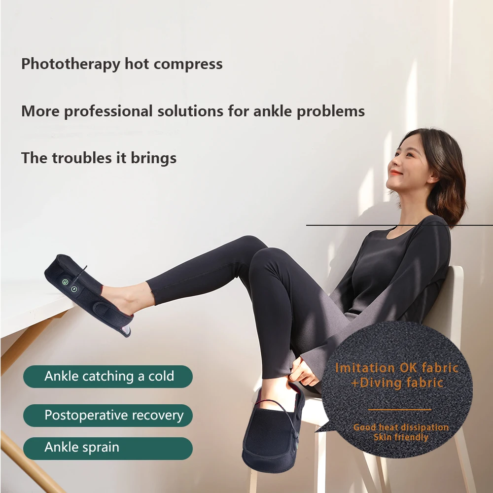 Red Light Slippers Infrared 850NM LED Light Red 660NM Therapy for Feet Therapy Device at Home with Pulse Foot Massaging