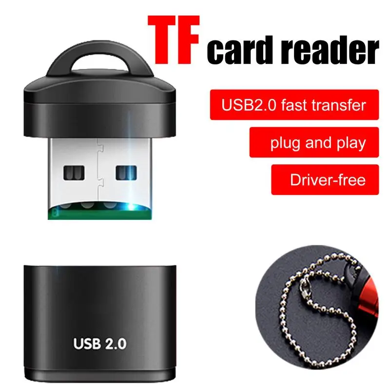 미니 고속 USB 2.0 카드 리더, 마이크로용 TF S-D 메모리 카드 어댑터, 컴퓨터 데스크탑 노트북 노트북용
