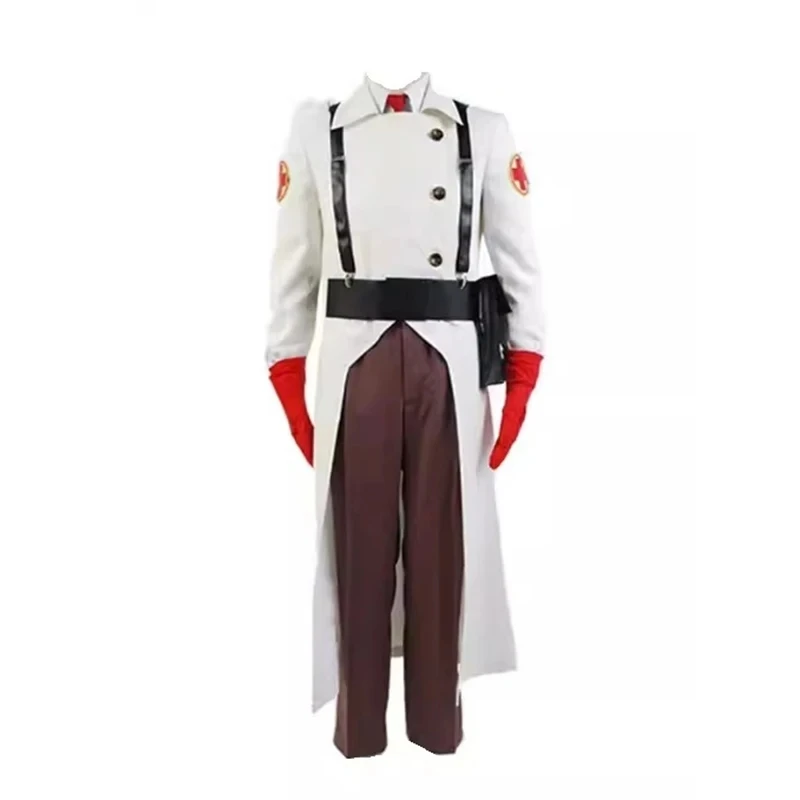 Team Fortress 2 The Medic Dr. Ludwig Uniform Outfit Cosplay Costume Halloween Party