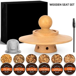 Deluxe Whiskey Smoker Kit with Wood Chips & Aerator Tool Set (A-whiskey set)