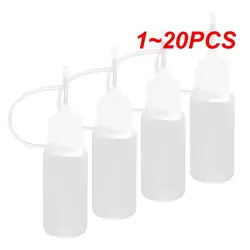 1~20PCS Needle Tip Glue Applicator Bottle Tube Sub-bottling Pinhole Refueling Bottle 10ml Soft Bottle With Craft Tool