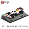 Bburago 1:43 2021 F1 Redbull Honda RB16 RB16B #11 Perez /33 Max Turkish White Painting Formula Racing Diecast Model Car 1