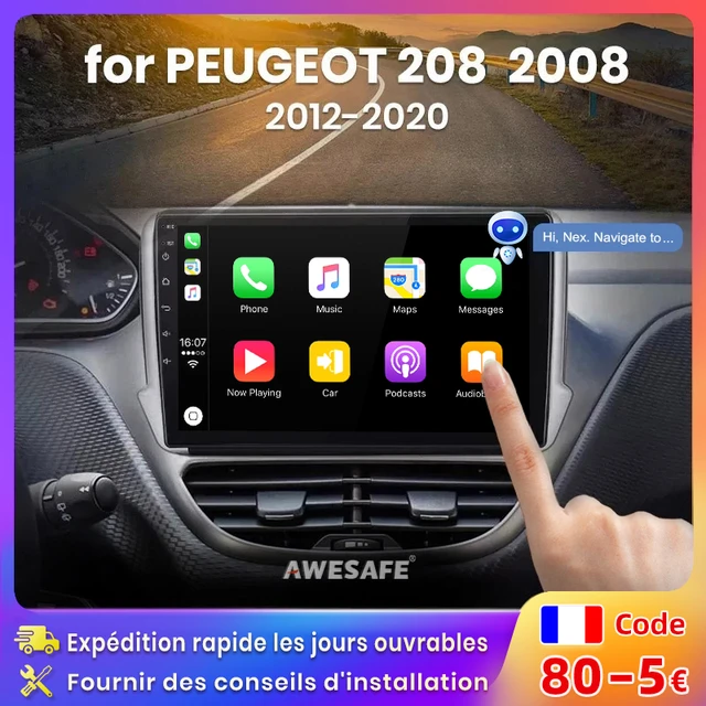 Autoradio/ Carplay Peugeot 208 (Carplay sans fil intégré) - Équipement auto
