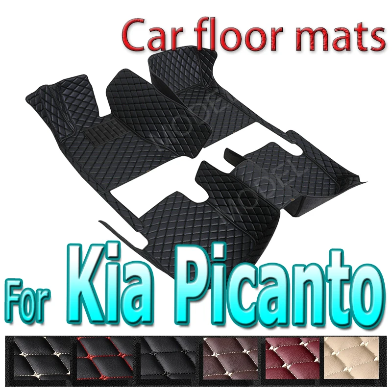 

Кожаные автомобильные коврики для Kia Picanto Morning Grand Eko Taxi JA 2012 ~ 2017, 5 дверных противогрязных автомобильных ковриков, автомобильные аксессуары