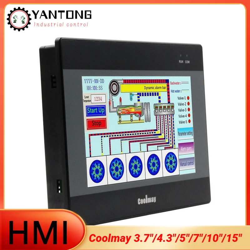 

Coolmay 3.7"/4.3"/5"/7"/10"/15" HMI TK6037FH TK6043FH TK6050FH TK6070FH/HD TK6100FH TK6150FH Support Modbus RS485 And rs232