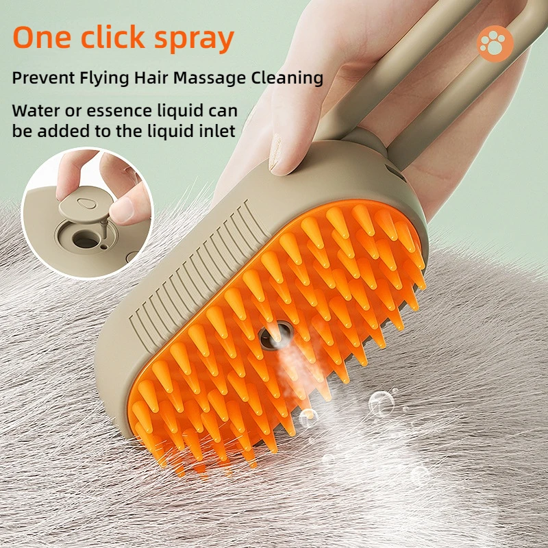 3in1NewElectricSprayCatDogHairBrushesCatDogSteamBrush