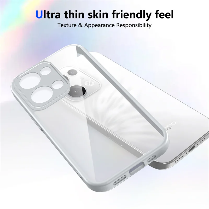 Sleek Plating Silicone Bumper Shockproof Matte Phone Case with Clear Back Cover