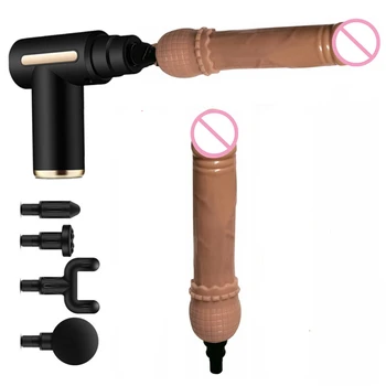 Sex Toys For Women Fascia Gun Adapter Body Massage Gun Head For Sex Machine Orgasm Thrusting Vibrator Dildos Masturbator Female 4