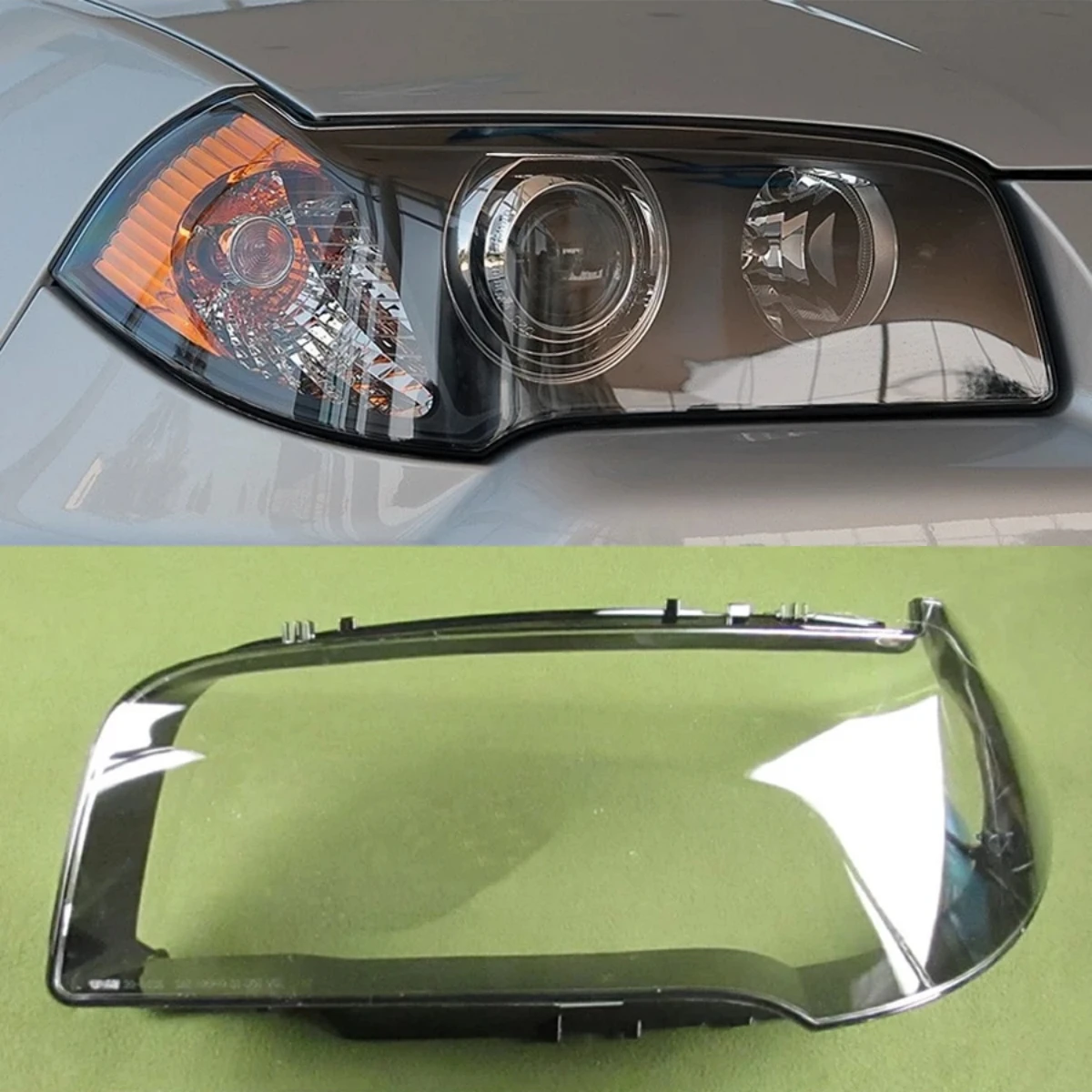 

For BMW X3 E83 Headlight Lens Cover Transparent Lamp Shade Headlamp Shell Plexiglass Replace Original Lampshade 2004 - 2010