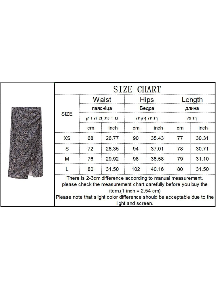 TFMLN New Women's Print Linen Skirt 2024 Vintage Holiday Style Zipper Straight Midi Skirts for Women
