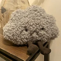 23x26cm Small Dark Cloud Pillow Plush Stuffed Angry Emotion Black Cloud Natural Cushion with Legs Decor Plushie Peluche Gift 1