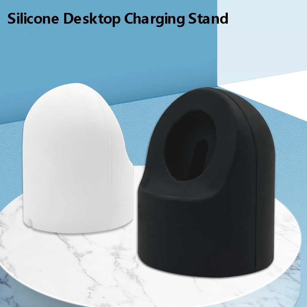 Soft silicone watch stand for Apple Watch series 8/7/6/5/4/se Solid minimalist iWatch desktop charging stand not include charger