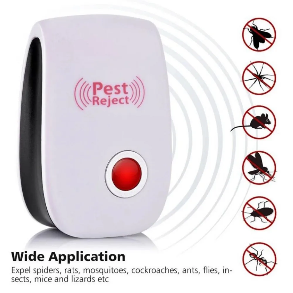 Intelligente Ultrasuoni Disinfestazione Repellente Magnetico Insetto Zanzare Killer Spina Us/Eu/Uk