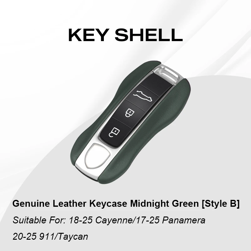 Luxus Echtes Leder Auto Schlüssel Fall Abdeckung Schutzhülle Schlüsselbund Für Porsche Boxster Cayman Panamera Cayenne Macan 718/911 Taycan – Detail 16