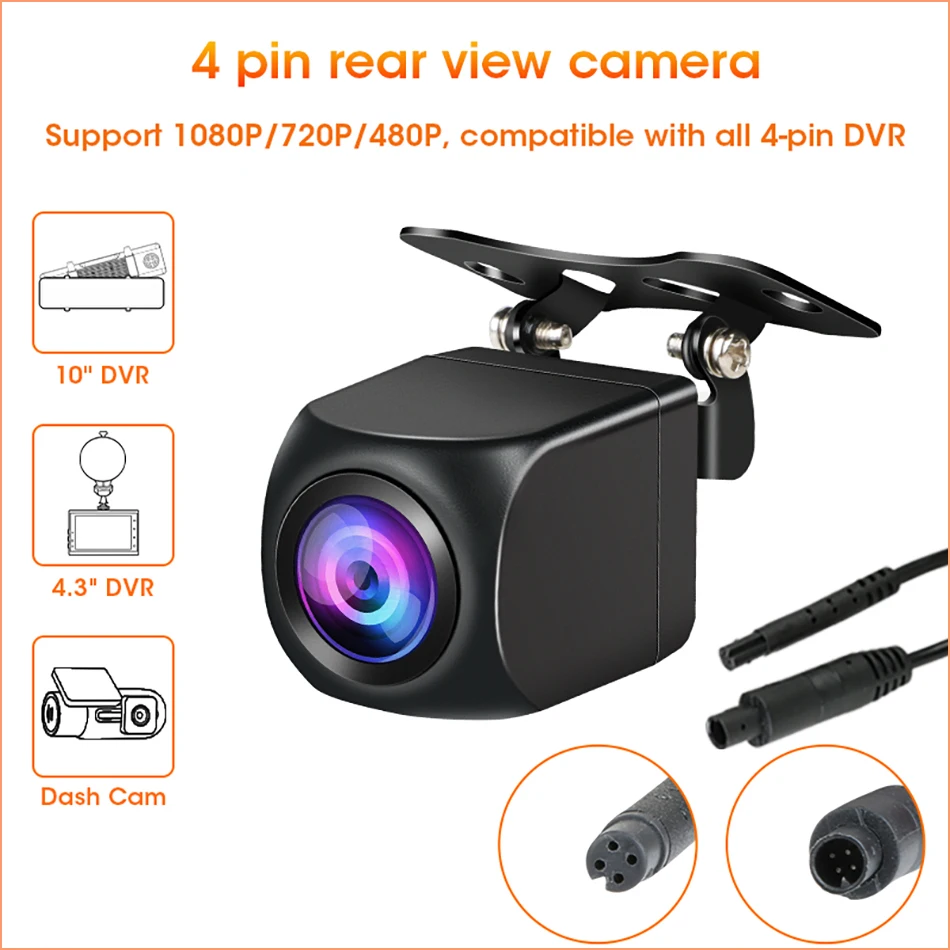 4 pin rear view camera close-up