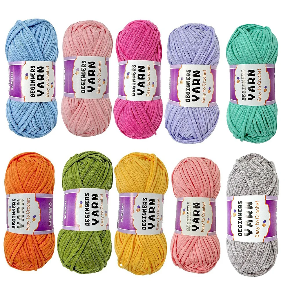 50g 3mm Genuine Cotton Yarn Beginner Crochet Yarn Hand Knitting Weaving DIY Doll Blankets Hat Clothes Threads