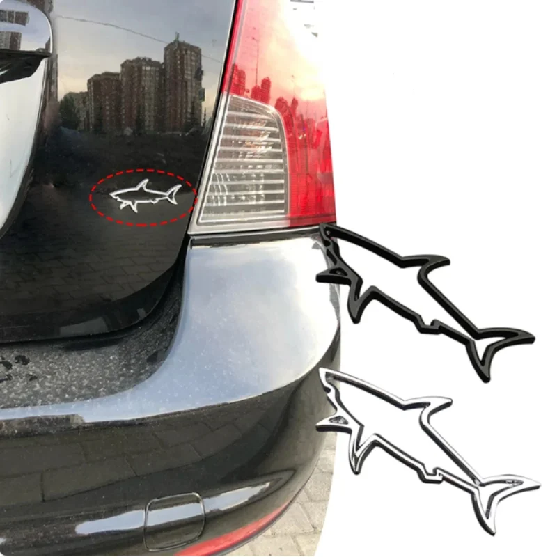 

Fish Shark Emblem Badge Car Universal Styling Sticker Automobiles Motorcycle Fuel Cap Accessories Stickers 2pcs/lot