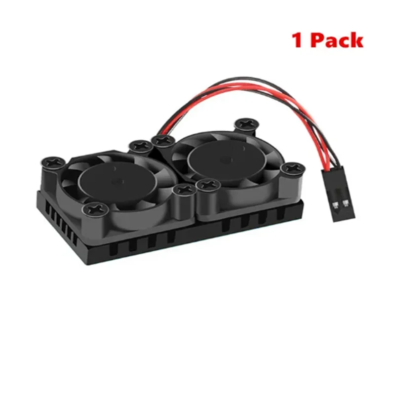 For Raspberry Pi 4 Cooling Fan Kit Dual Fans with Thermal Conductive Adhesive Tape and Heat Sink for Raspberry Pi 4,3 B+ 2
