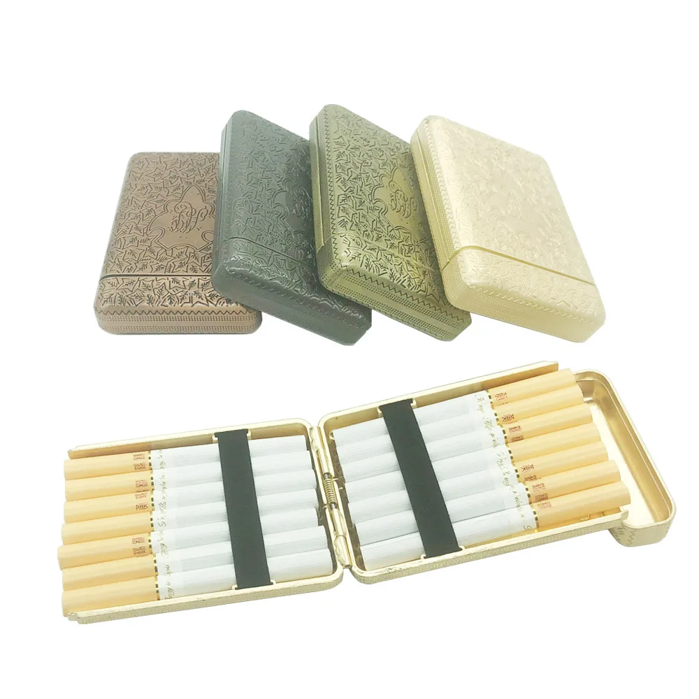 

Ручная резная подставка для 14 сигарет, ретро держатель из чистой меди, Портативные Инструменты для курения