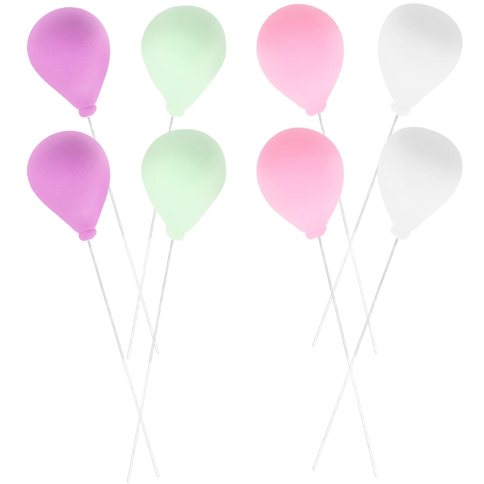 

8pcs 1: 12 Colorful Balloon Picks Miniature Balloons Clay Balloon DIY Balloons for Decoration House Toys