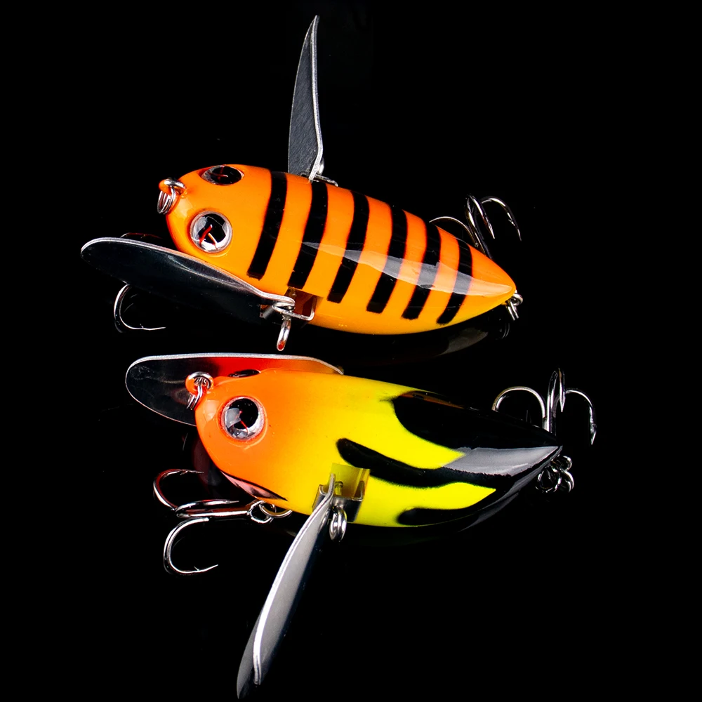Magnisher Topwater Köder 5,8 cm 12,5 g schwimmende Biene Angelköder Klinge Flügel harter Körper Popper Wobble Kunstköder für Barsch – Detail 14