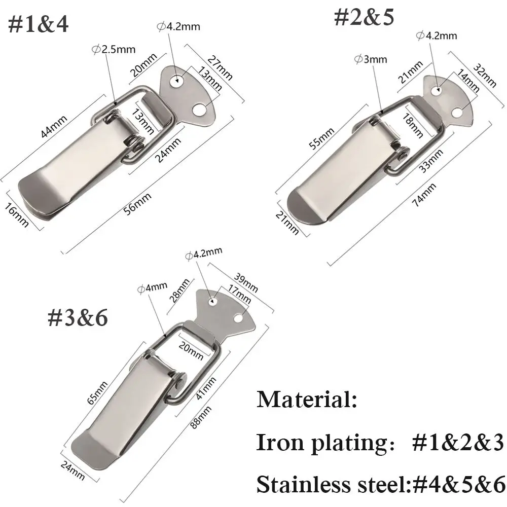Toggle Hardware Stainless Steel Cabinet Box Case Lock Hasp Box Buckle Luggage Accessories 1PC