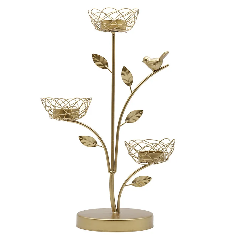 Iron Bird Candlestick Home Decoration