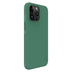 Nillkin Super Frosted Shield Pro Magnetic Hard Case - Sleek and Durable TPU+PC Shell - IP 15 Plus (Green Magnetic)