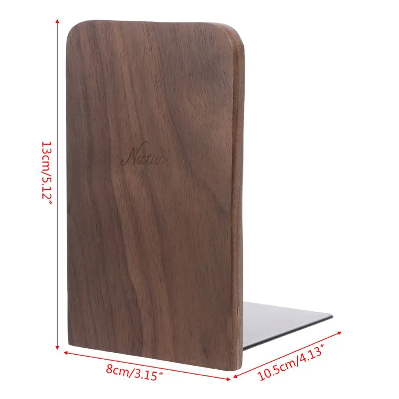Book Organizer Walnut Wood Desktop Organizer Bookends Book Stand Holder