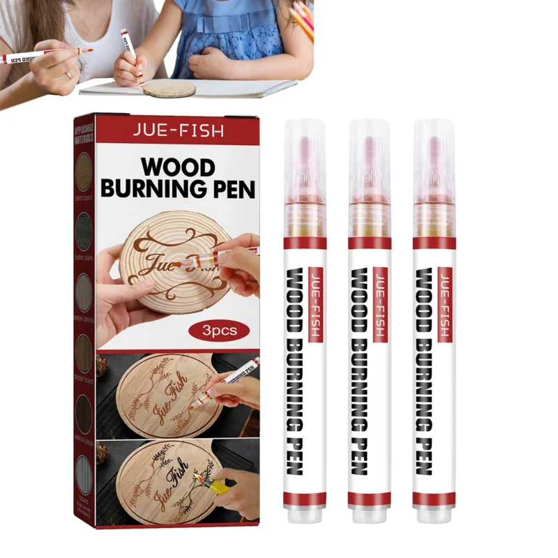 3Pcs Strumenti Di Artigianato Fai Da Te Penne Per Bruciare Il Legno Penna Per Marcatura Di Etichette In Legno Flessibile Pennarello Per Bruciare Il Le