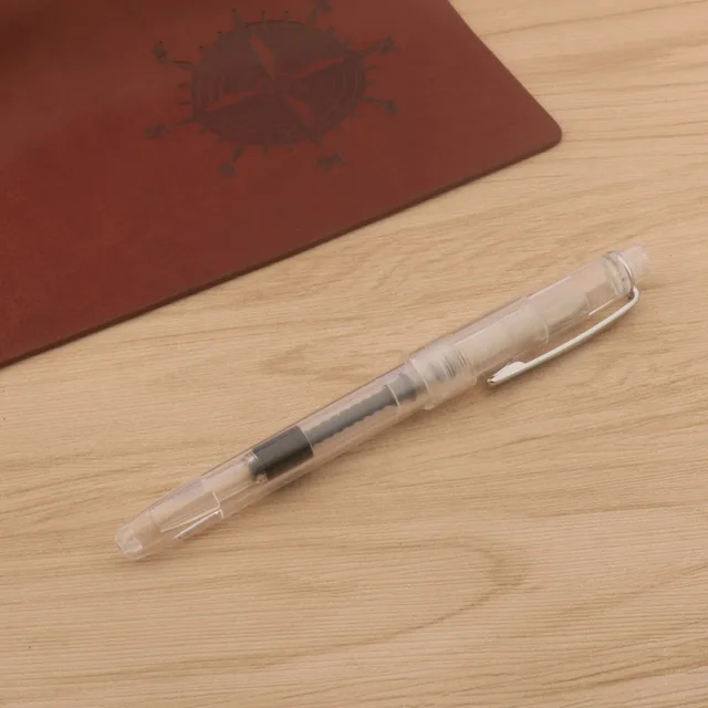 透明樹脂製 万年筆 F