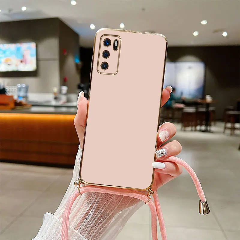 Stylish Plating Lanyard Phone Case with Enhanced Protection