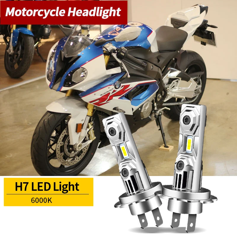 H7-6000K-White-12V-Motorcycle-30W-LED-Headlights-Fit-For-BMW-S1000rr ...