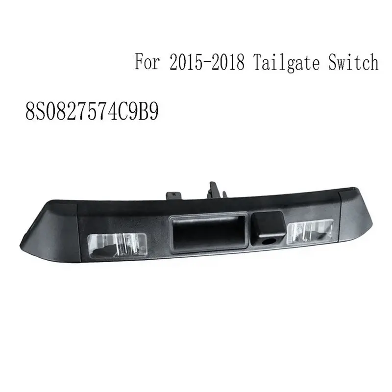 새로운 TT 8S 2015-2018 테일게이트 스위치 8S0827574C9B9용 카메라 구멍이 있는 트렁크 도어 핸들 스위치