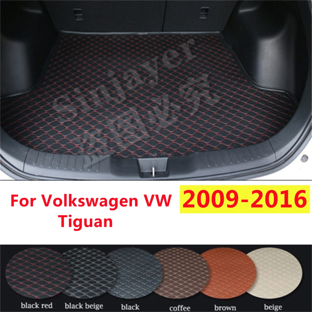 

SJ автомобильный коврик для багажника на заказ подходит для Volkswagen VW Tiguan 2016 2015 2013 2012 2011 10 авто задний поднос для сапог грузовой коврик протектор