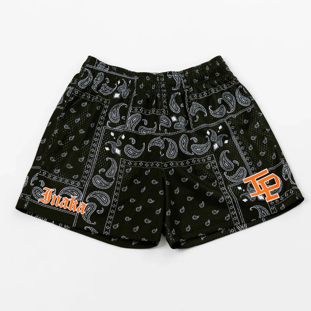 

Men's INAKA IP Shorts New Summer Casual Shorts Muscle Fitness Sports Quarter Pants Mesh Digital Printing Breathable Loose Shorts