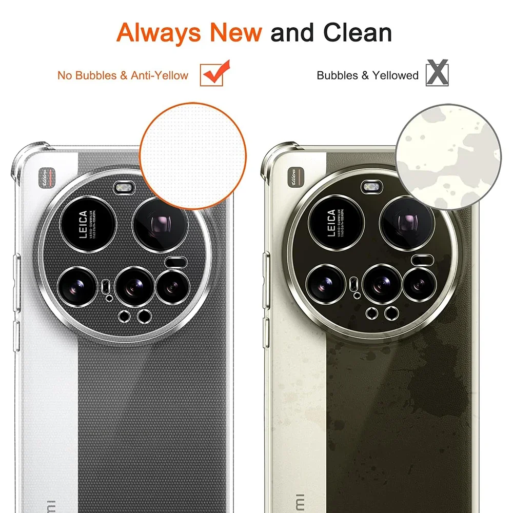 Silicone Soft Shockproof Clear Phone Case Cover
