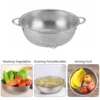 All Purpose Stainless Steel Fine Mesh Strainer Net Baskets with Handles Resting Base Colander Set Kitchen Supplies