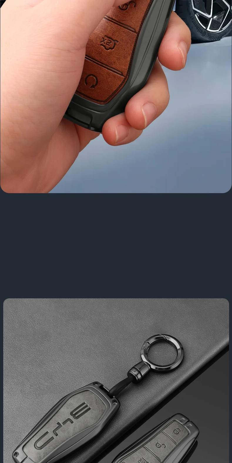 Legierung Auto Schlüssel Fall Abdeckung Schutz Shell für BYD Atto 3 Song Plus Seal u dm i Han EV Tang DM Qin Pro dolphin Auto Zubehör – Detail 7