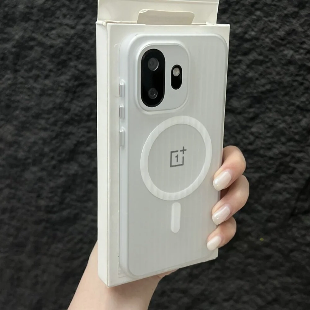Luxury Frosted Stripe Magnetic Phone Case with Full Bumper Protection