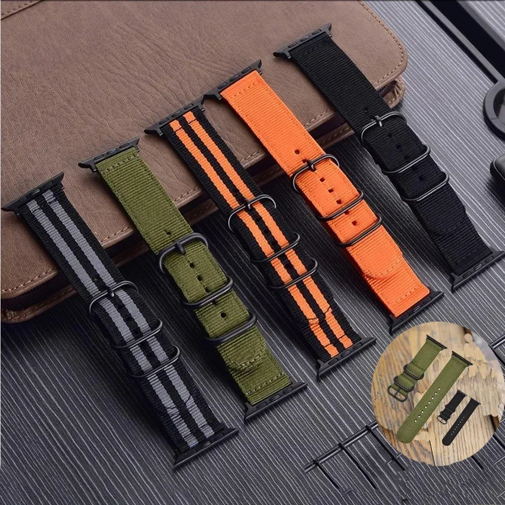 Premium Nylon Braided Strap for Apple Watch - Elegant Woven Bracelet Design