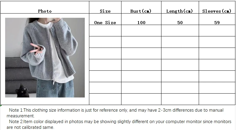Korean Women Knitted Sweater Autumn Winter Chic Loose Long Sleeve Cardigan Tops Simple Solid Color Sweater Jacket